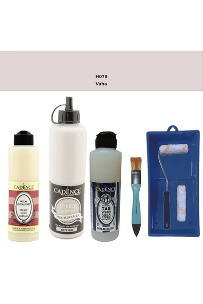Banyo Mutfak Boyası-Cadence Multi H-078 Vaha 500Ml Pya250Ml Taş Vernik Parlak 250Ml Saten Rulo ürün görseli 1