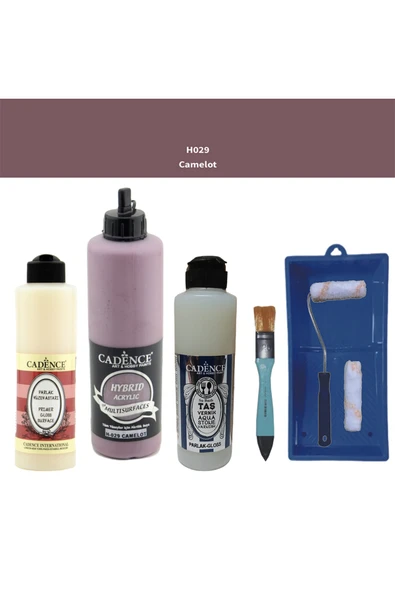 Banyo Mutfak Boyası-Cadence Multi H-029 Camelot 500Ml Pya 250Ml Taş Vernik Parlak 250Ml Saten Rulo ürün görseli 1