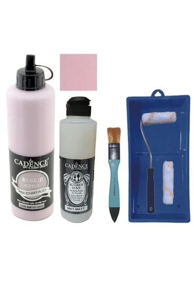 Mobilya Boyası-Cadence Multisurface H-026 Kaktus Çiçeği 500Ml Ultimate Vernik Mat 250Ml SatenRuloSet ürün görseli 1