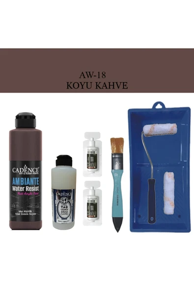 Fayans Tezgah B-Ambiente Islak Zemin Aw-18 K.Kahve 250Ml Katalizör 20Gr TaşVernikMat120 SatenRuloSet ürün görseli 1