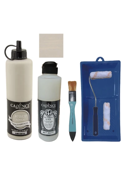 Mobilya Boyası-Cadence Multisurface H-080 KumTaşı 500Ml Ultimate Vernik Mat 250Ml Saten Rulo Set ürün görseli 1