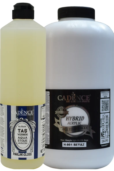 Multisurfaces  H-001 Beyaz 2 lt+ Taş Vernik 750 ml ürün görseli 1