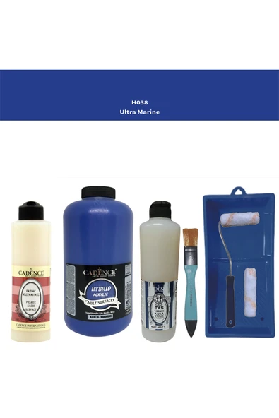 Banyo Mutfak-Cadence Multi H-038 Ultramarine 2000Ml Par Yüzey Ast 500Ml Taş Vernik Mat 500Ml ruloset ürün görseli 1