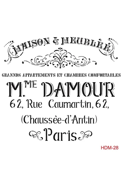 Hdm28 Home Dekor Midi Stencil (25x25) ürün görseli 1