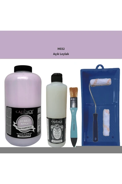 Mobilya Boyası-Cadence Multisurface H-032 Açık Leylak 2Lt Ultimate Parlak Vernik 500Ml Saten RuloSet ürün görseli 1