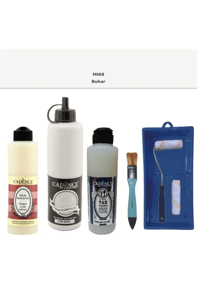 Banyo Mutfak Boyası-Cadence Multi H-068 Buhar 500Ml Pya250Ml Taş Vernik Parlak 250Ml Saten Rulo ürün görseli 1