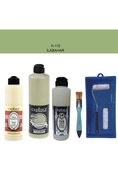 Banyo Mutfak Boyası-Cadence Multi H-110 İlkbahar 500Ml Pya250Ml Taş Vernik Mat 250Ml Saten Rulo ürün görseli 1