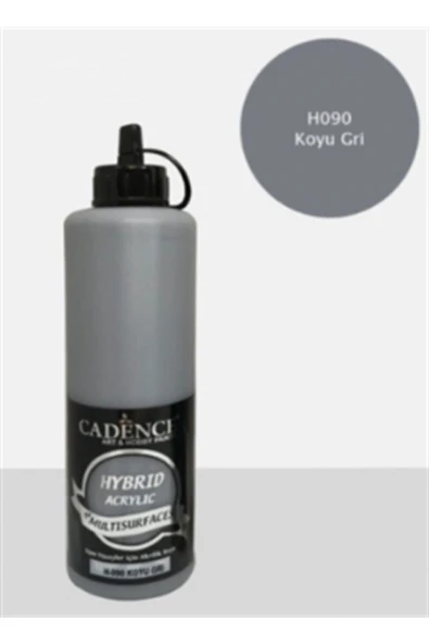 Hybrid Multisurface Akrilik Boya 500 Ml. H-090 Koyu Gri ürün görseli 1