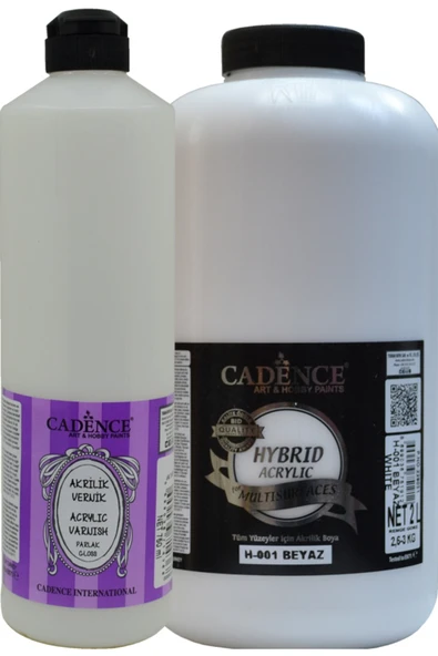 Multisurfaces H-001 Beyaz 2 lt+ Parlak Vernik 750 ml ürün görseli 1