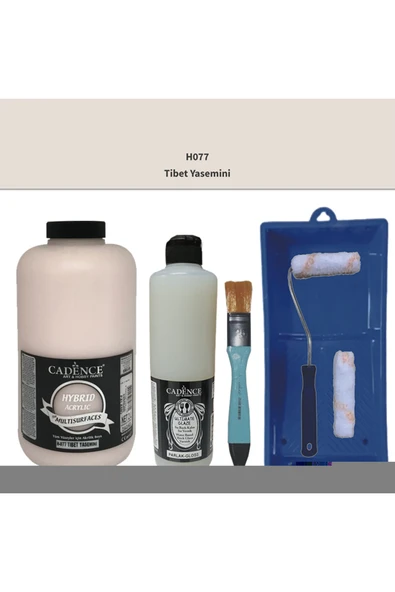 Mobilya Boyası-Cadence Multisurface H-077 Tibet Yasemini 2Lt Ultimate Parlak Vernik 500Ml SatRuloSet ürün görseli 1