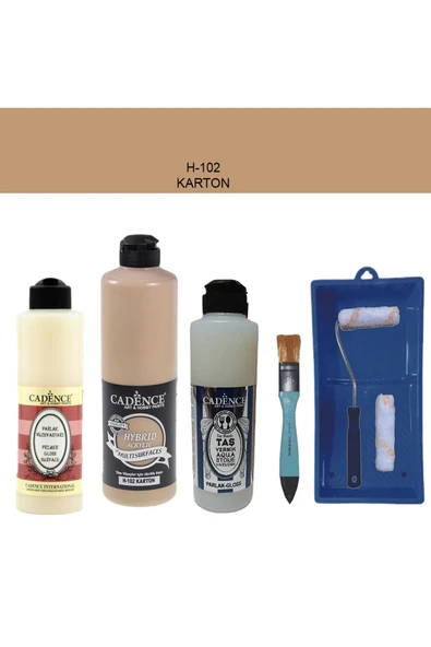 Banyo Mutfak Boyası-Cadence Multi H-102 Karton 500Ml Pya250Ml Taş Vernik Parlak 250Ml Saten Rulo ürün görseli 1