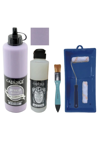 Mobilya Boyası-Cadence Multisurface H-033 Irıs 500Ml Ultimate Vernik Parlak 250Ml Saten Rulo Set ürün görseli 1