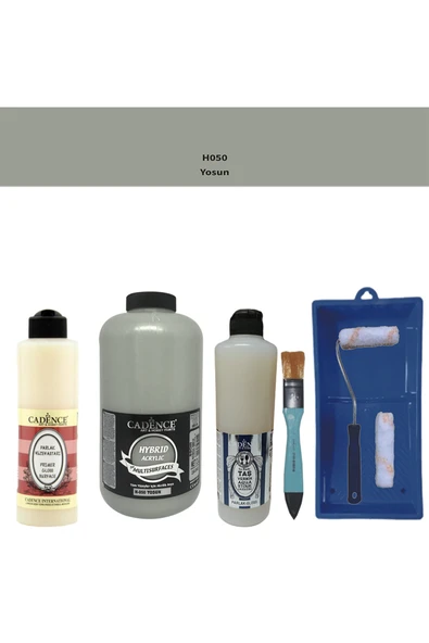 Banyo Mutfak Boyası-Cadence Multi H-050 Yosun 2Lt Pya 500Ml Taş Vernik Parlak 500Ml Ruloset ürün görseli 1