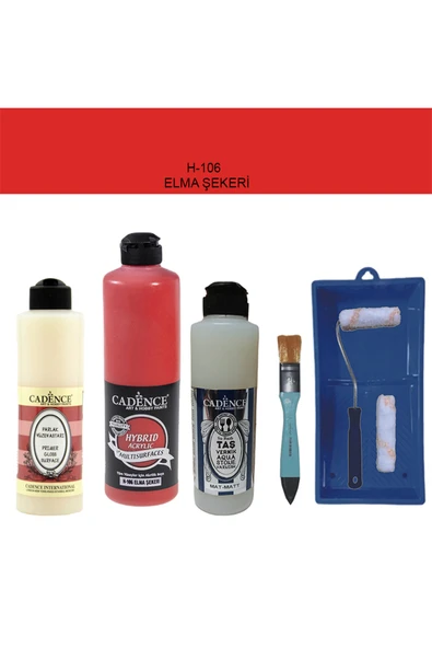 Banyo Mutfak Boyası-Cadence Multi H-106 Elma Şekeri 500Ml Pya250Ml Taş Vernik Mat 250Ml Saten Rulo ürün görseli 1