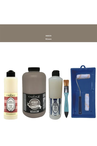 Banyo Mutfak Boyası-Cadence Multi H-059 Vizon 2Lt Pya 500Ml Taş Vernik Parlak 500Ml Ruloset ürün görseli 1