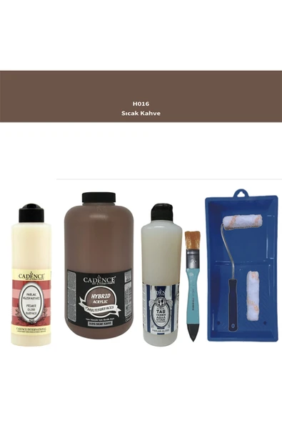 Banyo Mutfak Boyası-Cadence Multi H-016 Sıcak Kahve 2Lt Pya 500Ml Taş Vernik Parlak 500Ml Ruloset ürün görseli 1