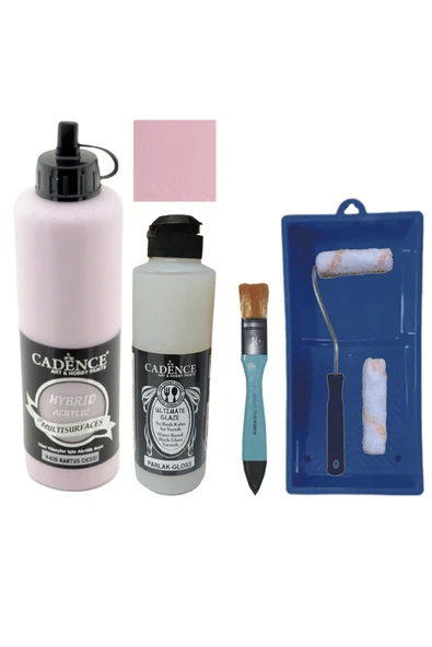 Mobilya Boyası-Cadence Multisurface H-026 KaktusÇiçeği 500Ml Ultimate Vernik Parlak 250Ml SatRuloSet ürün görseli 1