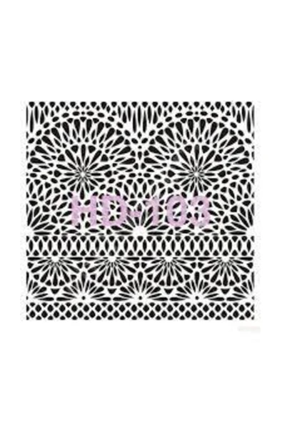 Hd103 Home Dekor Stencil 45x45 ürün görseli 1
