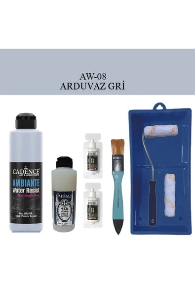 Fayans Tezgah B-Ambiente Islak Zemin Aw-08 ArduvazGri 250Ml Katalizör20Gr TaşVernikMat120 SatRuloSet ürün görseli 1