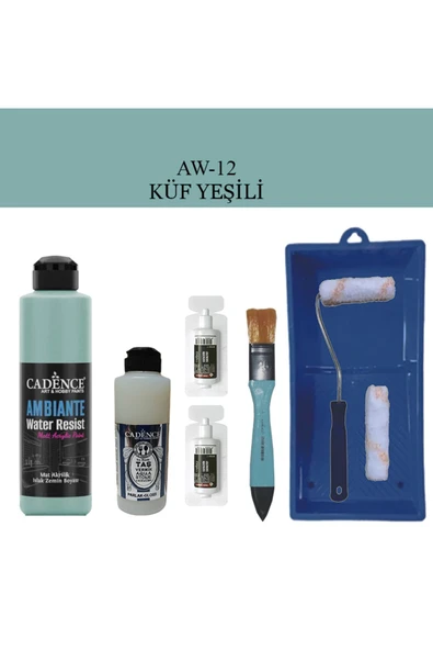 Fayans Tezgah B-Ambiente Islak Zemin Aw-12 KüfYeşil 250Ml Katalizör 20Gr Taş Vernik 120 SatenRuloSet ürün görseli 1