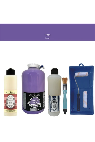 Banyo Mutfak-Cadence Multi H-034 Mor 2000Ml Par Yüzey Ast 500Ml Taş Vernik Mat 500Ml Satenruloset ürün görseli 1