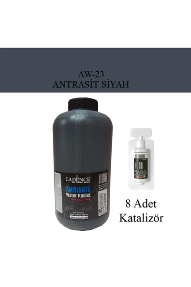 Ambiante Suya Dayanıklı Islak Zemin Boyası aw-23 Antrasit Siyah 2 Litre + Katalizör ürün görseli 1