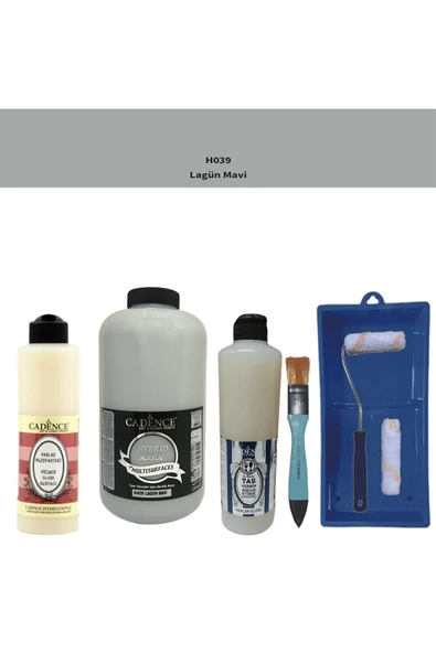 Banyo Mutfak Boyası-Cadence Multi H-039 Lagun Mavi 2Lt Pya 500Ml Taş Vernik Parlak 500Ml Ruloset ürün görseli 1