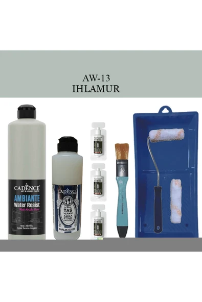 Fayans Tezgah B.-Ambiente Islak Zemin Aw-13 Ihlamur 500Ml Katalizör 30Gr Taş Vernik 250 SatenRuloSet ürün görseli 1