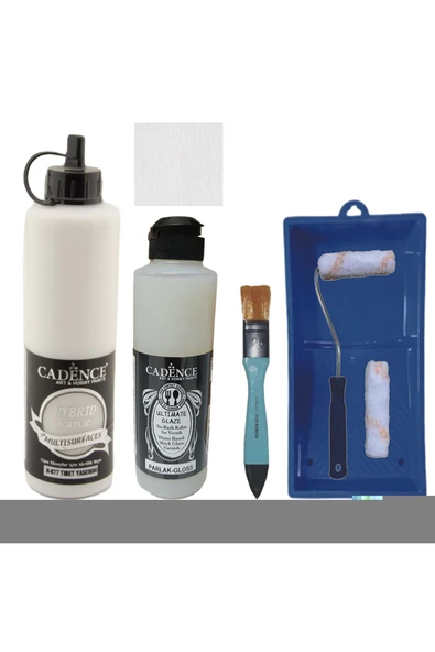 Mobilya Boyası-Cadence Multisurface H-077 TibetYasemini 500Ml Ultimate Vernik Parlak250Ml SatRuloSet ürün görseli 1