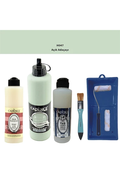 Banyo Mutfak Boyası-cadence Multi H-047 Açık Adaçayı 500ml Pya250ml Taş Vernik Mat 250ml Saten Rulo ürün görseli 1