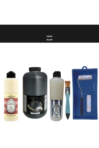 Banyo Mutfak-Cadence Multi H-060 Siyah 2000Ml Par Yüzey Ast 500Ml Taş Vernik Mat 500Ml Satenruloset ürün görseli 1