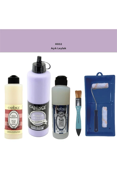Banyo Mutfak Boyası-Cadence Multi H-032 Açık Leylak 500Ml Pya250Ml Taş Vernik Mat 250Ml Saten Rulo ürün görseli 1