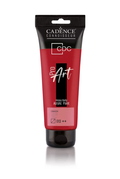 PR013 Krimson Kırmızı Cadence Proart Heavy Body Akrilik Boya 120ML - Cadence Tüp Akrilik Boya ürün görseli 1