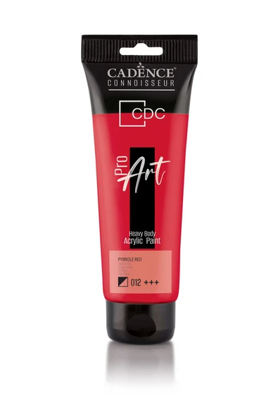 PR012 Parlak Kırmızı Cadence Proart Heavy Body Akrilik Boya 120ML - Cadence Tüp Akrilik Boya ürün görseli 1
