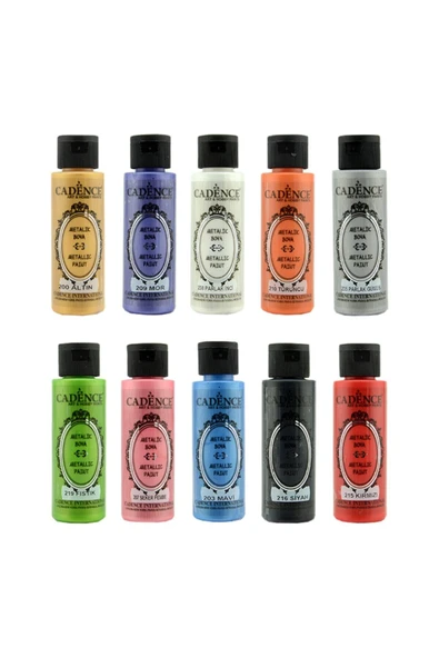 Metalik Boya Seti 10 Renk 70ml ürün görseli 1