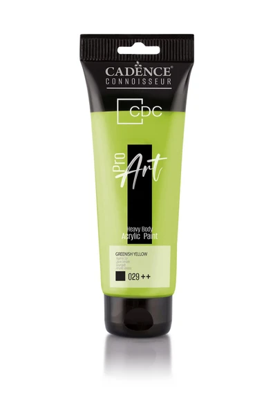 PR029 Yeşilimsi Sarı Cadence Proart Heavy Body Akrilik Boya 120ML - Cadence Tüp Akrilik Boya ürün görseli 1