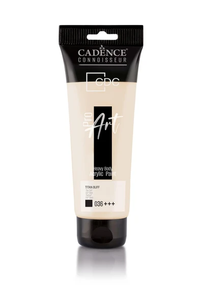 PR036 Titan Buff Cadence Proart Heavy Body Akrilik Boya 120ML - Cadence Tüp Akrilik Boya ürün görseli 1