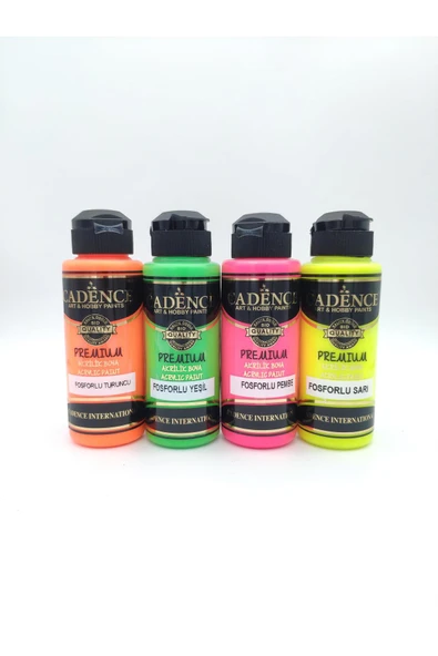 Premium 120ml(cc) Fosforlu Yeşil, Sarı, Pembe, Turuncu ürün görseli 1