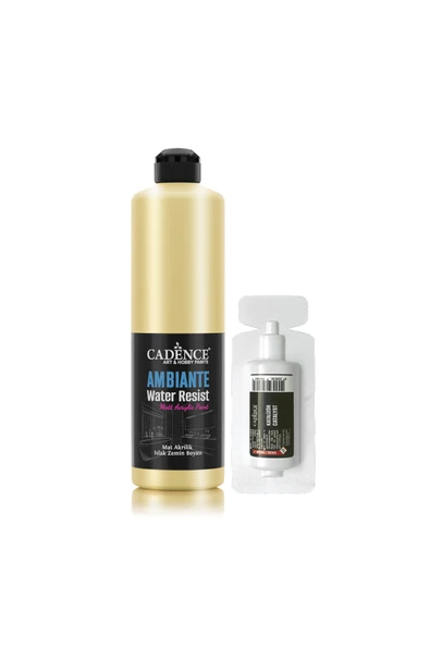 Ambiente Suya Dayanıklı Metalik Akrilik Boya Awm-03 Altın 500ml + Katalizör 20gr ürün görseli 1