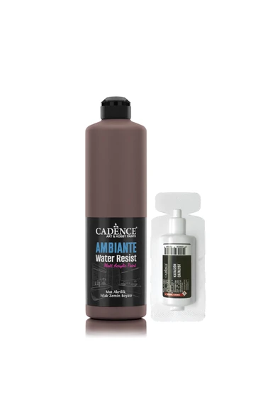 Ambiante Suya Dayanıklı Akrilik Boya Aw-18 Koyu Kahve 500ml + Katalizör 20gr ürün görseli 1