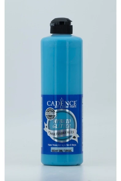 Hybrid Multisurface Simli Akrilik Boya 500ml - Hsg-041 Turkuaz ürün görseli 1