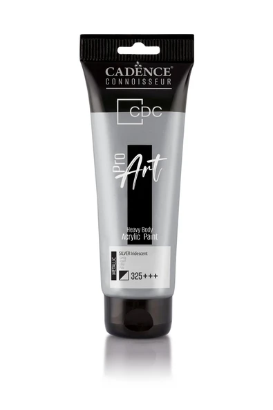 PRM325 Gümüş Cadence Proart Heavy Body Akrilik Boya 120ML - Cadence Tüp Akrilik Boya ürün görseli 1