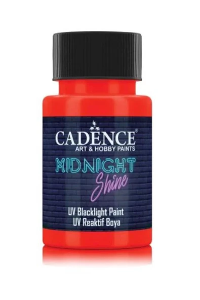 MIDNIGHT SHINE UV REAKTIF BOYA MS- 05 TURUNCU KIRMIZI 50 ML ürün görseli 1