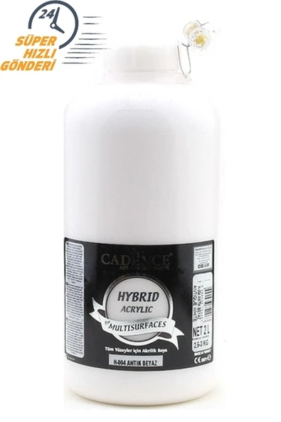 Boya Antik Beyaz 2 Litre Multısurface Hybrıd Akrilik Boya H-004 Başkent Hobi ürün görseli 1