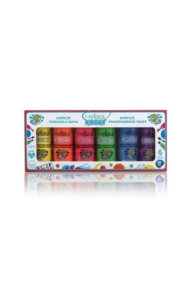 Cadence Kooky Akrilik Boya Fosforlu Set1 6x59ml ürün görseli 1