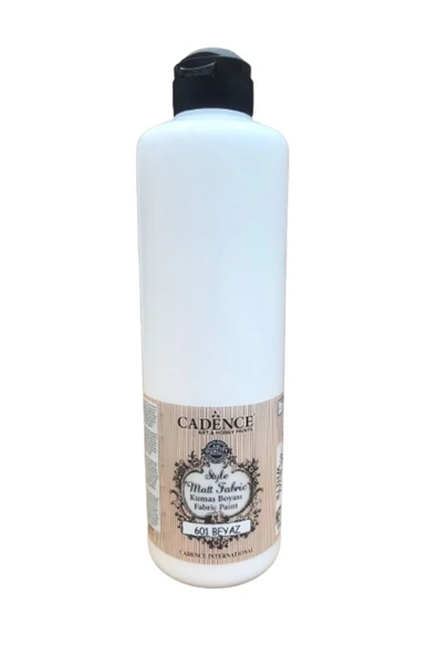 F-601 Beyaz Style Mat Kumaş Boyası 500ml ürün görseli 1