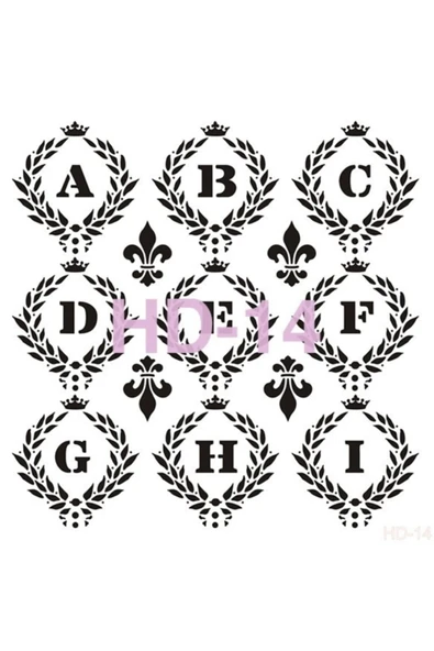 Hd014 Home Dekor Stencil 45x45 ürün görseli 1