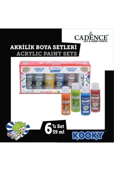 Kooky Akrilik Boya 59ml 6 Lı Set1 ürün görseli 1