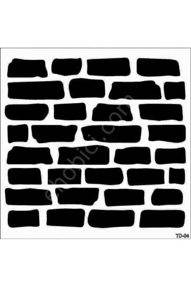 Hd181 Tuğla Duvar Stencil Td04 ürün görseli 1