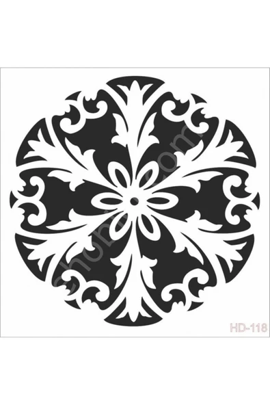 Hd118 Home Dekor Stencil 45x45 ürün görseli 1
